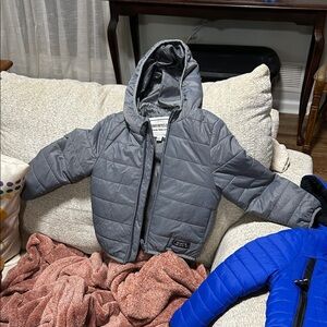 Cozy Gray Kids Puffer Jacket